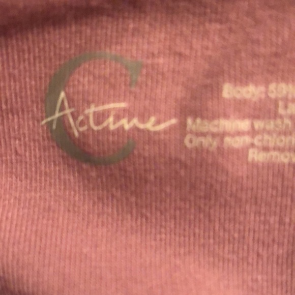 C Active -Large Athletic Pants Black Purple Design -Lace Inset at Outside Ankle - Picture 6 of 7